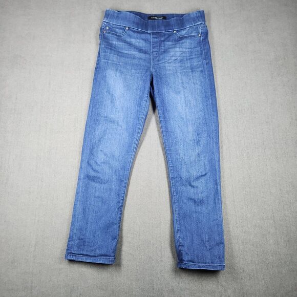 Liverpool Jeans Denim - LIVERPOOL Capri Womens Size 6 Blue Stretch Skinny Pull-On